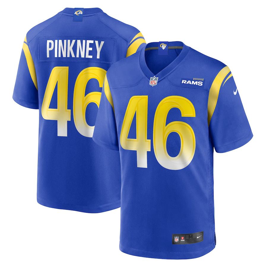 Men Los Angeles Rams #46 Jared Pinkney Nike Royal Game Player NFL Jersey